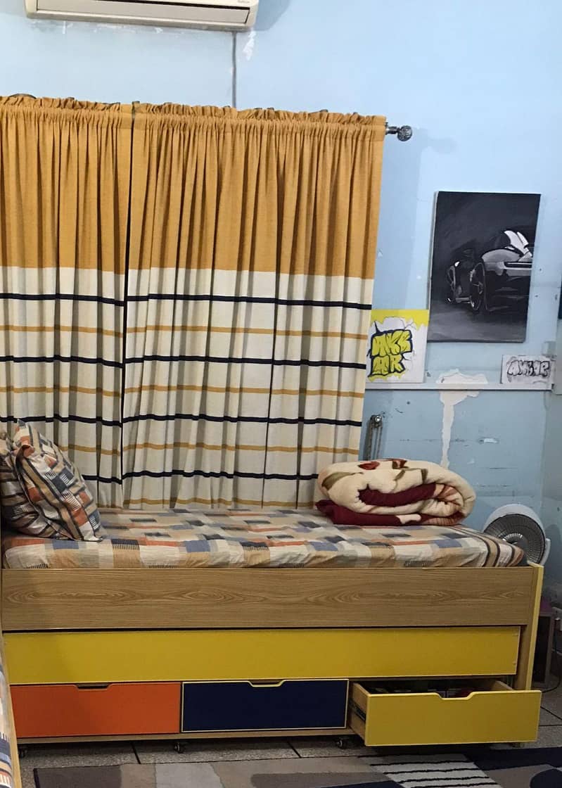 one side customize double bed 0