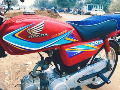 honda CD70 2019 Sahiwal Number Lush Condition