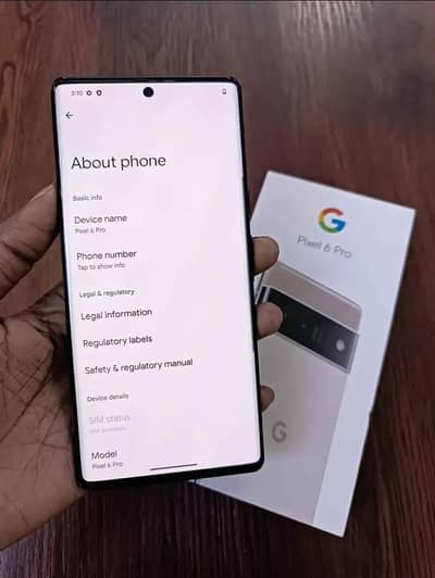 Google pixel 6 Pro 12256 GB memory PTA approved 0319.048. 7547