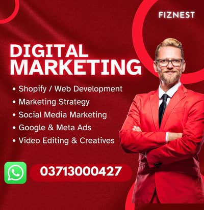 Digital Marketing Shopify Web Development Video Editing Google Ads