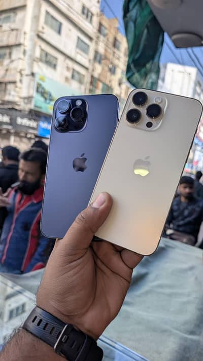 iPhone 14 Pro Max  Deep Purple & Gold PTA Approved Genuine Sealed