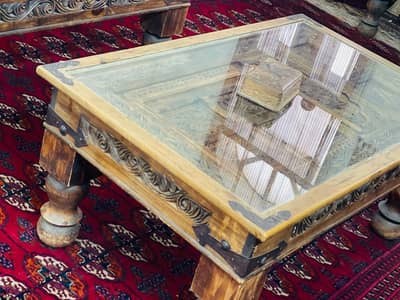 Antique Hand-Carved Wooden 10 Seater Sofa Set – good  Condition