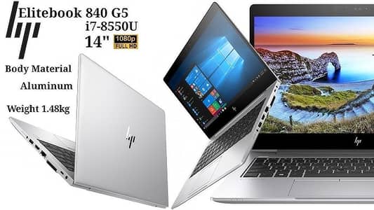 HP Elitebook 840 G6 Core i7 8GB 256GB 14" FHD Light and Stylish
