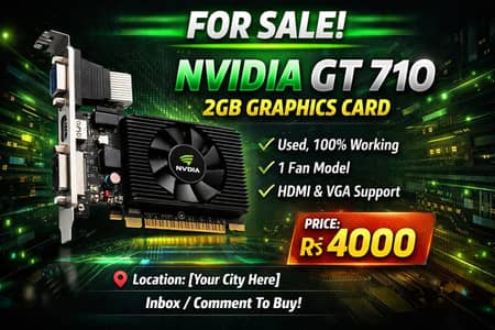  For Sale: Nvidia GT 710 Graphics Card 