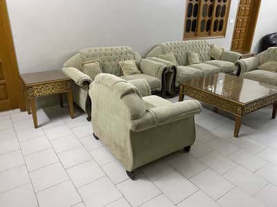7 Seater Sofa Set with Tables
