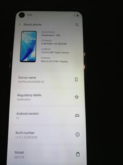 One plus Nord N200 PTA approved