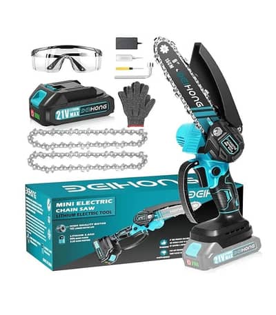 Deihong Mini Chainsaw 6-Inch with Battery, Cordless Power Chain Saws