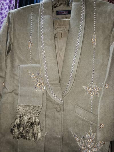 Stylish Embroidered Winter Coat for Women – Excellent Condition