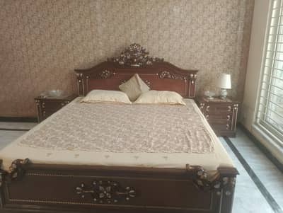 bed and dressing wooden