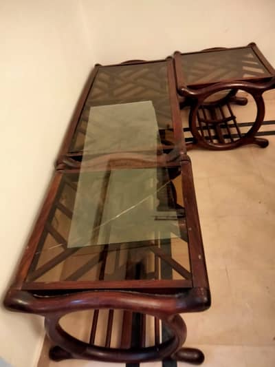 Center table 3 pieces without glasses