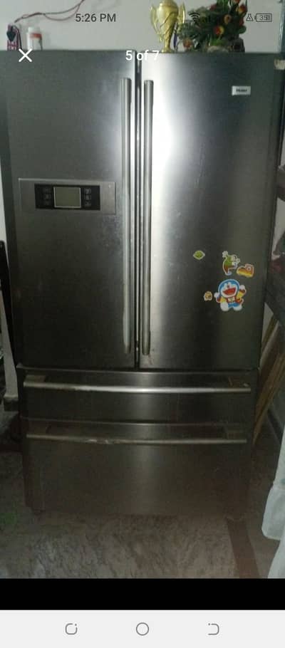 Haier Double Door Refrigerator / Freezer – Stainless Steel