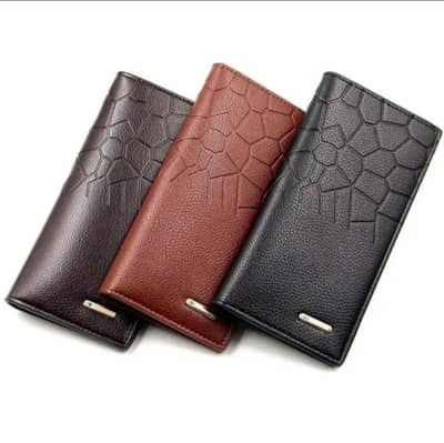 Men’s Leather Wallet (Half-Crocodile Design)