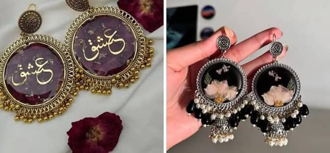 customized resin and pearls jewelry