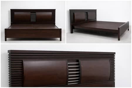 Double bed wooden
