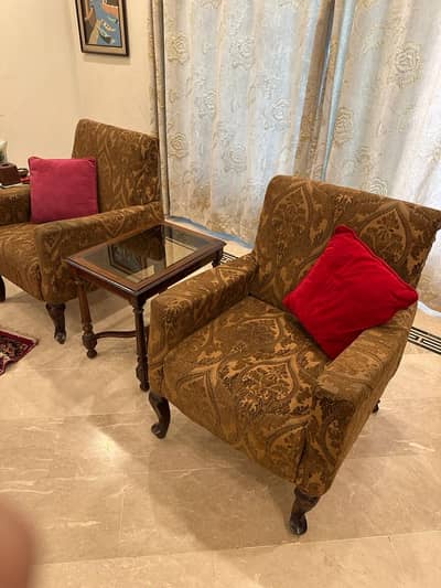 5 seat sofa set solild wood