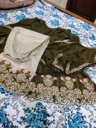 party wear chiffon anarkali frok