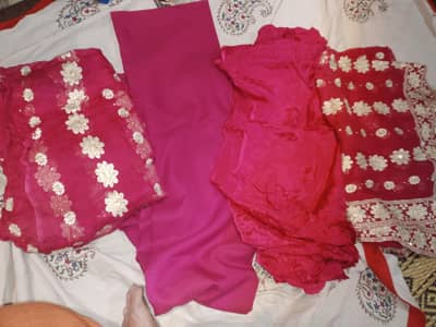 pink embroidery dress