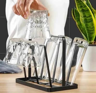 Kitchen Glass Holder Organizer – Metal Stand