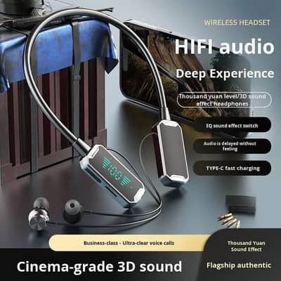 Digital battery display ND memory card neckband