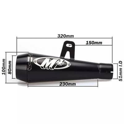 m4 silencer 10/9 Forevery bike Honda 125 CD 70 best condition