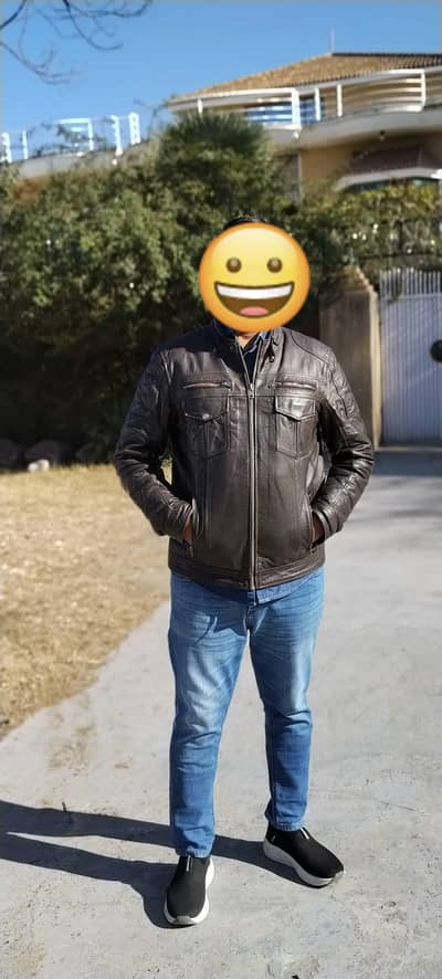 Original cow leather jacket for sale  in mansehra city