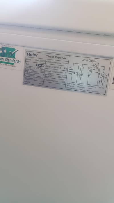 Haier freezer