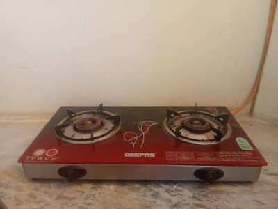 Geepas GK5602 Tempered Glass Double Burner Gas Cooker