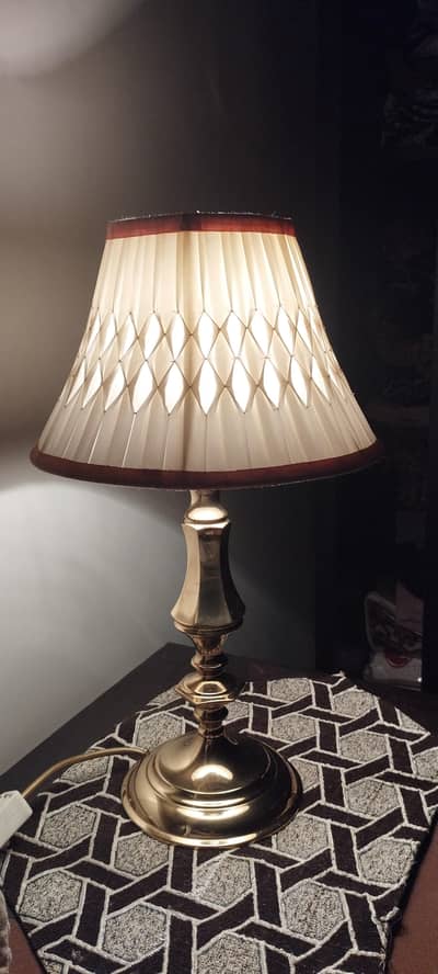 Table Lamp with shade full Brass (peetal) Metal  single pcs