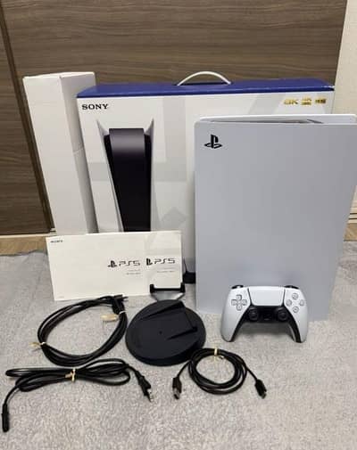 Sony PlayStation PS5 slim 1TB Disk edition with 2 controler full box