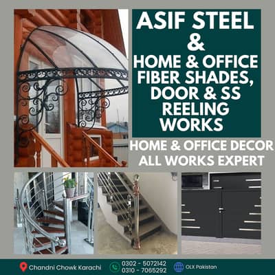 Steel Work Karachi  Railing Work Karachi  Parking Shade  SS Railing