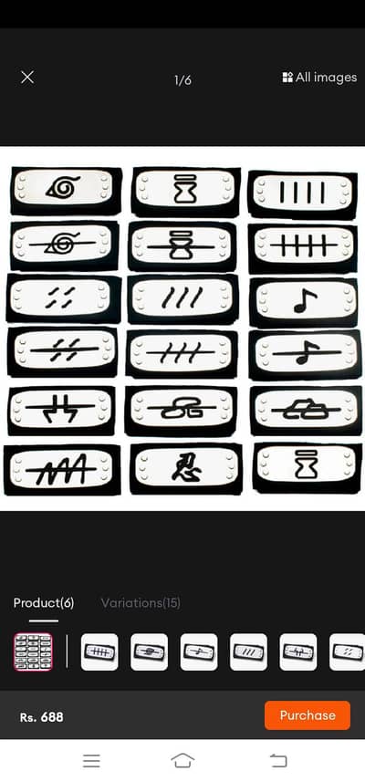 NARUTO ANIME HEAD BANDS