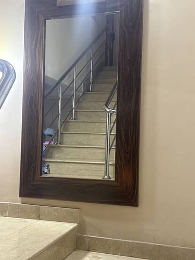 Large wooden mirror