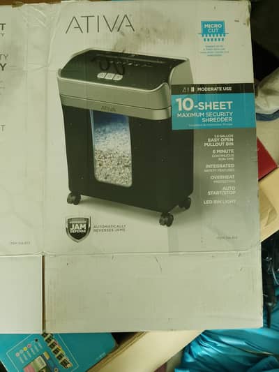 Ativa 10-Sheet Micro-Cut Shredder (OMM103P) – High Security & Jam Proo
