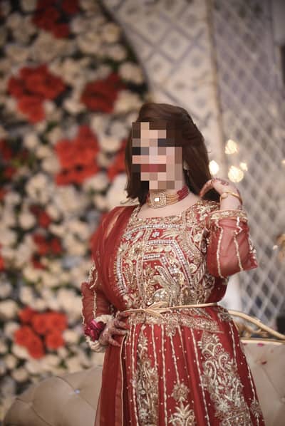 Red Handwork Formal Dress