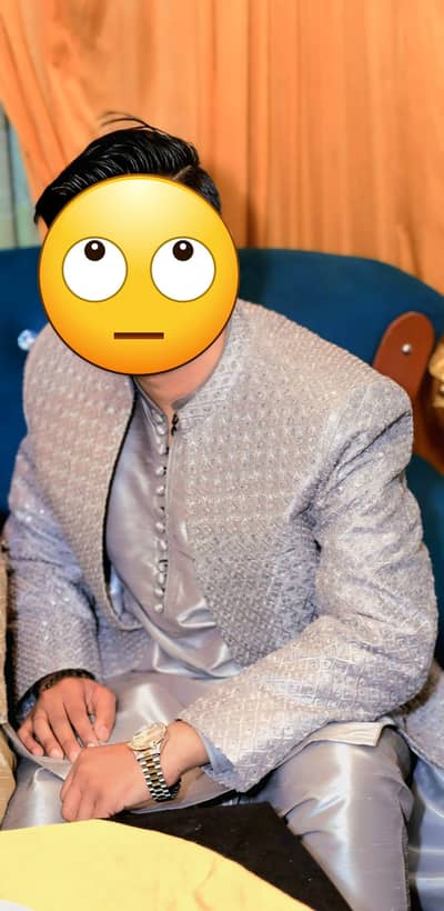 shirwani with full soot brand new