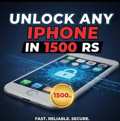 iphone unlock in 1500rs any iphon  xs. xmax. 11.12. 13.14. 15.16. 17.