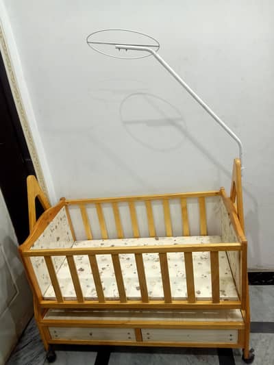 Baby swing wood cot