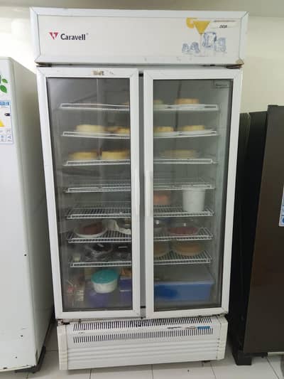 caravell double door fridge