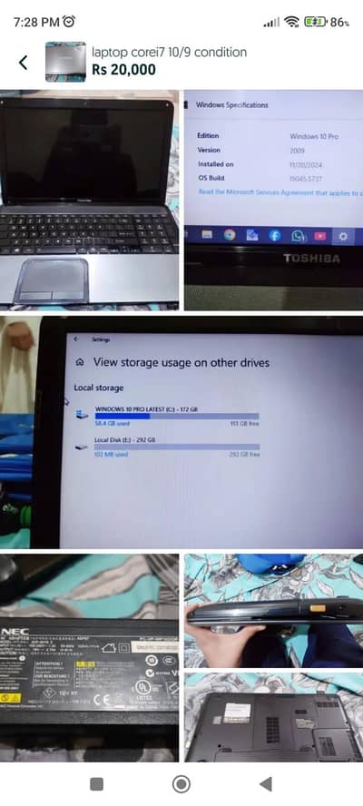 Toshiba Corei7 3rd generation