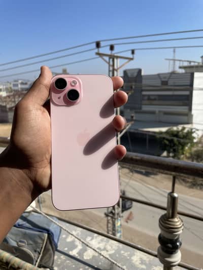 Iphone 15 pink jv with box