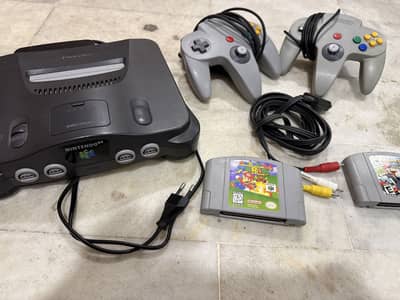 Nintendo 64 Used PAL gaming console with 2 games
