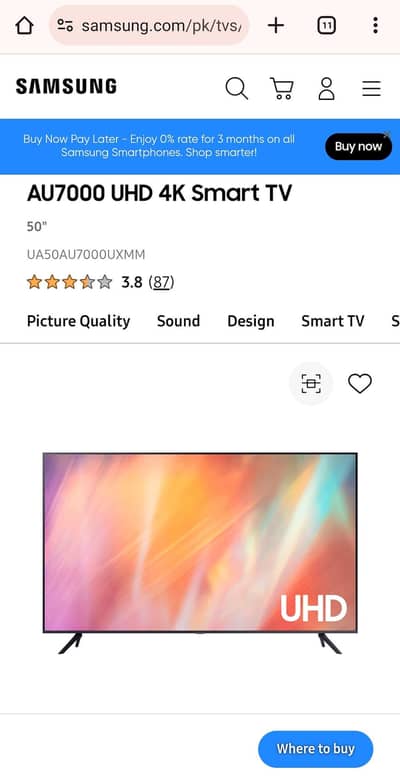 AU 7000 4K UHD in very good condition.