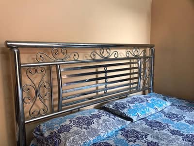king size iron bed with mattress