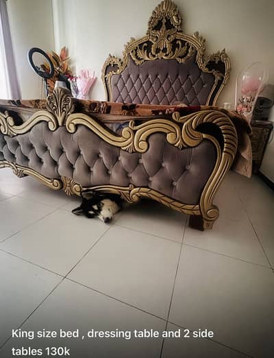 Almost new king size Bed set