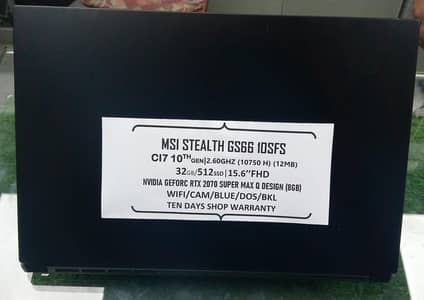 MSI Gaming/Editing Laptop