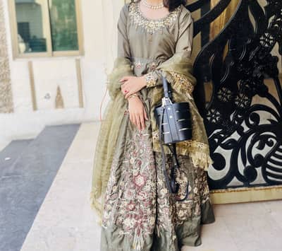 3piece Raw silk bridal nikah event