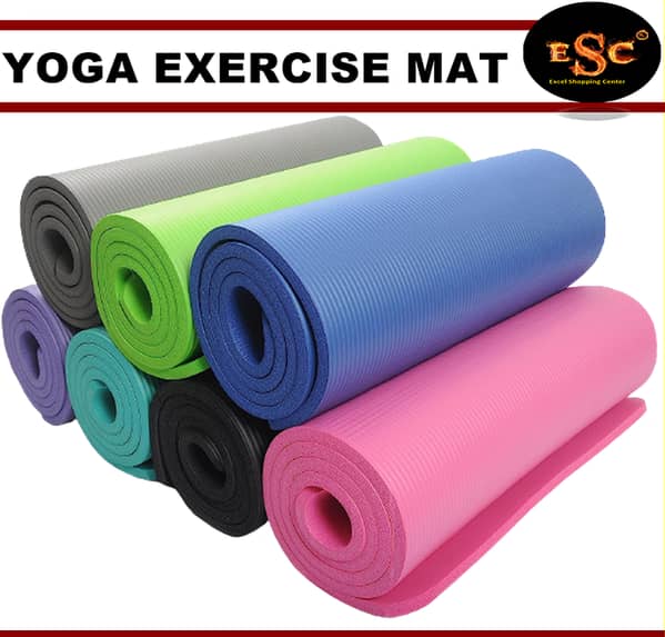 YOGA GYM ANTI-SLIP FITNESS MAT - THICK EXERCISE PADS FOR MEN AND WOMEN, PERFECT FOR YOGA, PILATES, AND TRAVEL