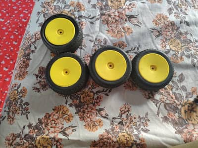 RC Car Tyres 1/10 Scale – Used (Set of 4) Good Condition