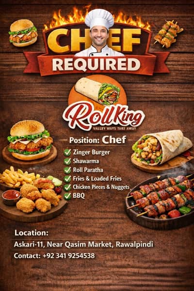 Fast Food Chef Required