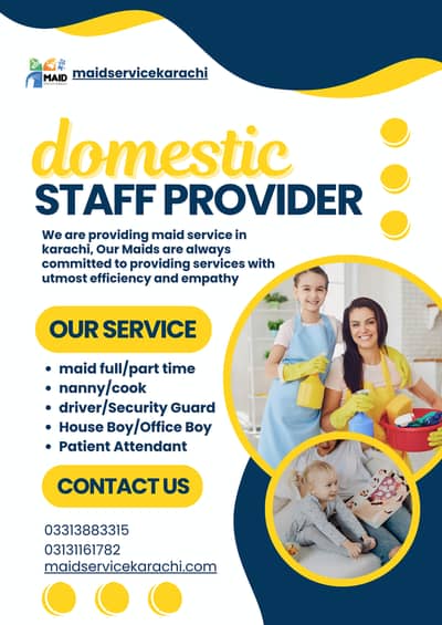 Maid/House Maids/Cook/Driver/Babysitter/Couple/Patient Care/Helper